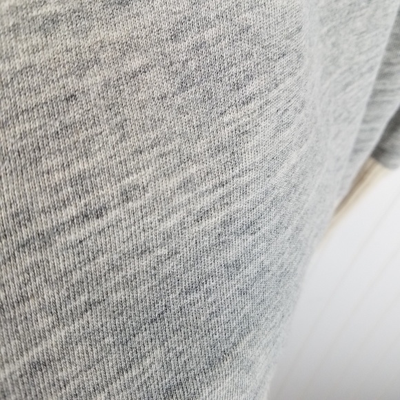 J. Crew Gray Sweatshirt Cream Sweater Tipped Shirt - Picture 7 of 7